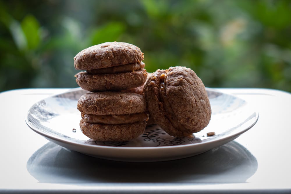 Gaia Tree's vegan datey oatey sandwich cookies