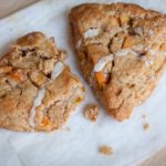 Persimmon cinnamon scones – extra satisfying with a drizzle of the creamy coconut sauce