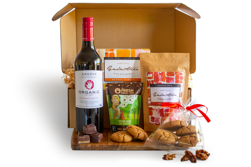 Gaia Tree Red, Chai and Nibbles Gift Hamper