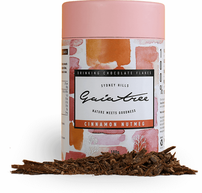 Pack of Gaia Tree Cinnamon Nutmeg Drinking Chocolate Flakes