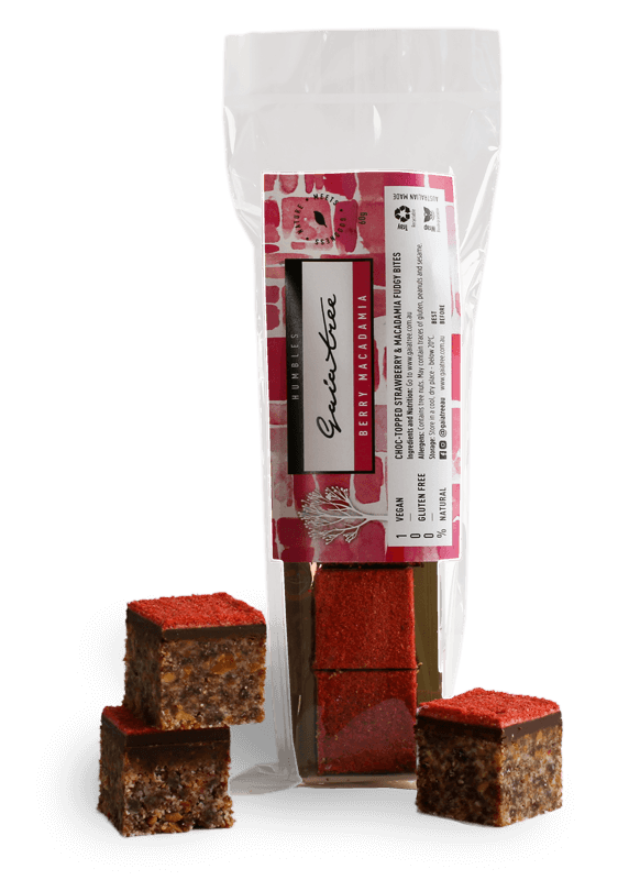 Packet of Berry Macadamia Humbles (fudgy bites)