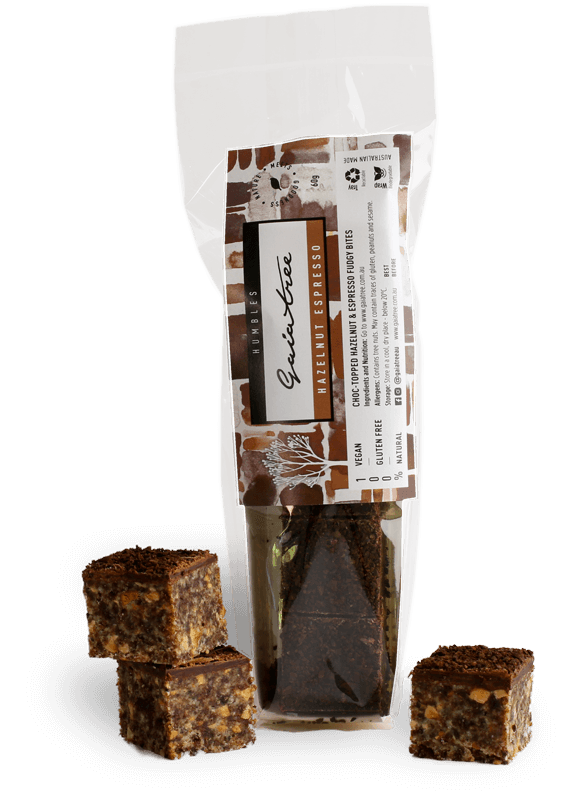 Packet of Hazelnut Espresso Humbles (fudgy bites)