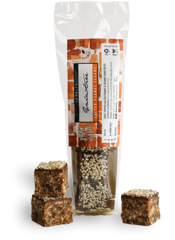 Packet of Salted Peanut Sesame Humbles (fudgy bites)