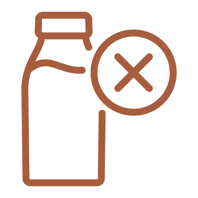 Illustrated icon for dairy free