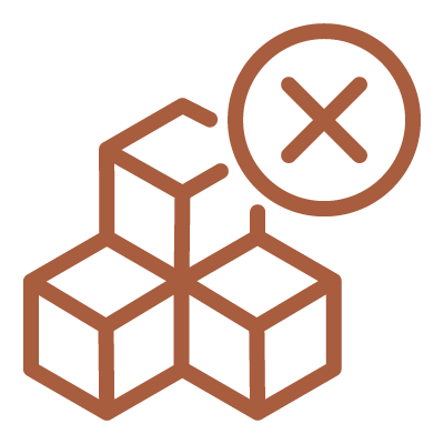 Illustrated icon for refined sugar free