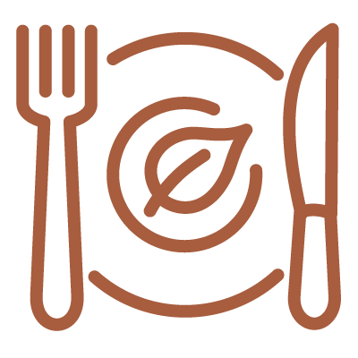 Illustrated icon for vegan